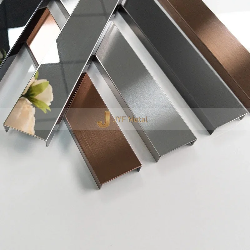J401 Factory Price Tile Accessories Tile Edging Profiles for Floor and Wall Edges Decoration 304 Stainless Steel Tile Trim