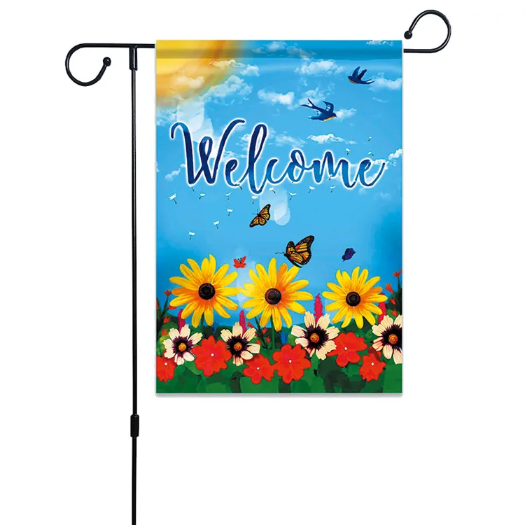 Wholesale Garden Flags Decorative Sublimation Yard Flag Garden