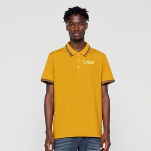 Men Workwear Polo Shirt Cotton Polyester Blend Vintage Style Golf Polo for Business Security Uniform Plus Size Custom Logo