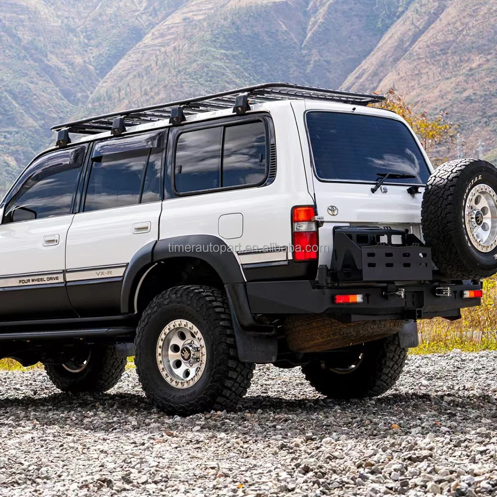 4WD Land Cruiser 80 Series Front and Rear Bumper with Tire Carrier Steel Hanger Bar Iron Bars for Construction for Sale