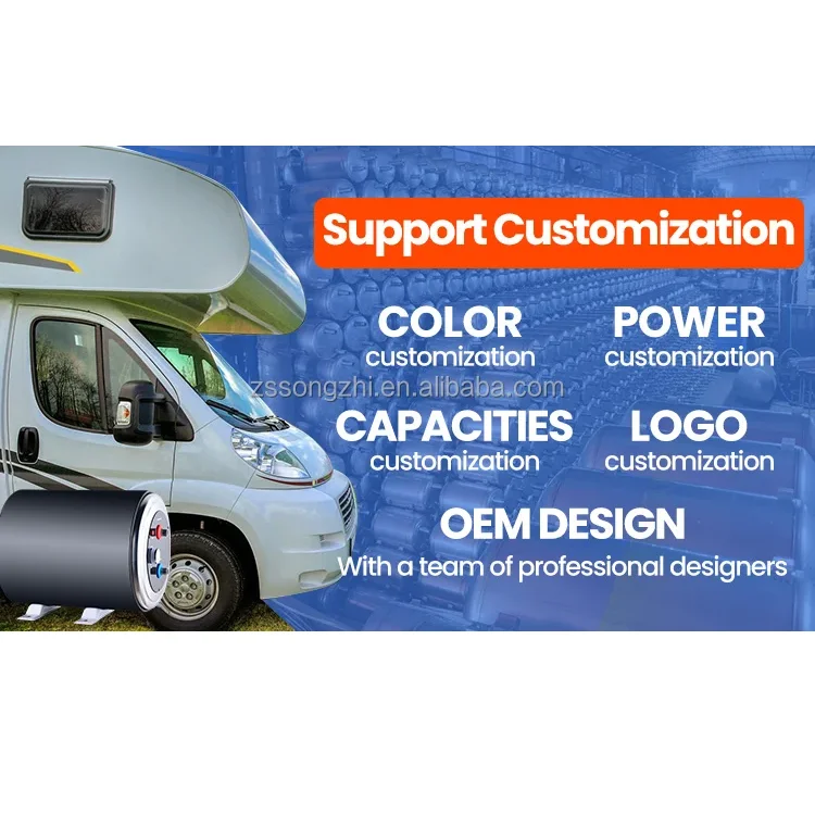10L 12V RV Battery Powered Storage Electric Water Heater with Plastic Housing for Car Outdoor Household & Hotel Use