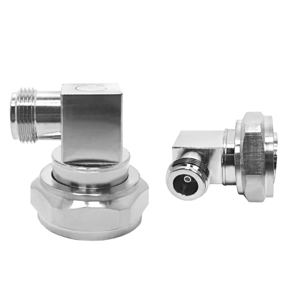 L Shaped RF Adapter 7-16 DIN Female to N Male 90 Degree Right Angle Coaxial Connector Adapter