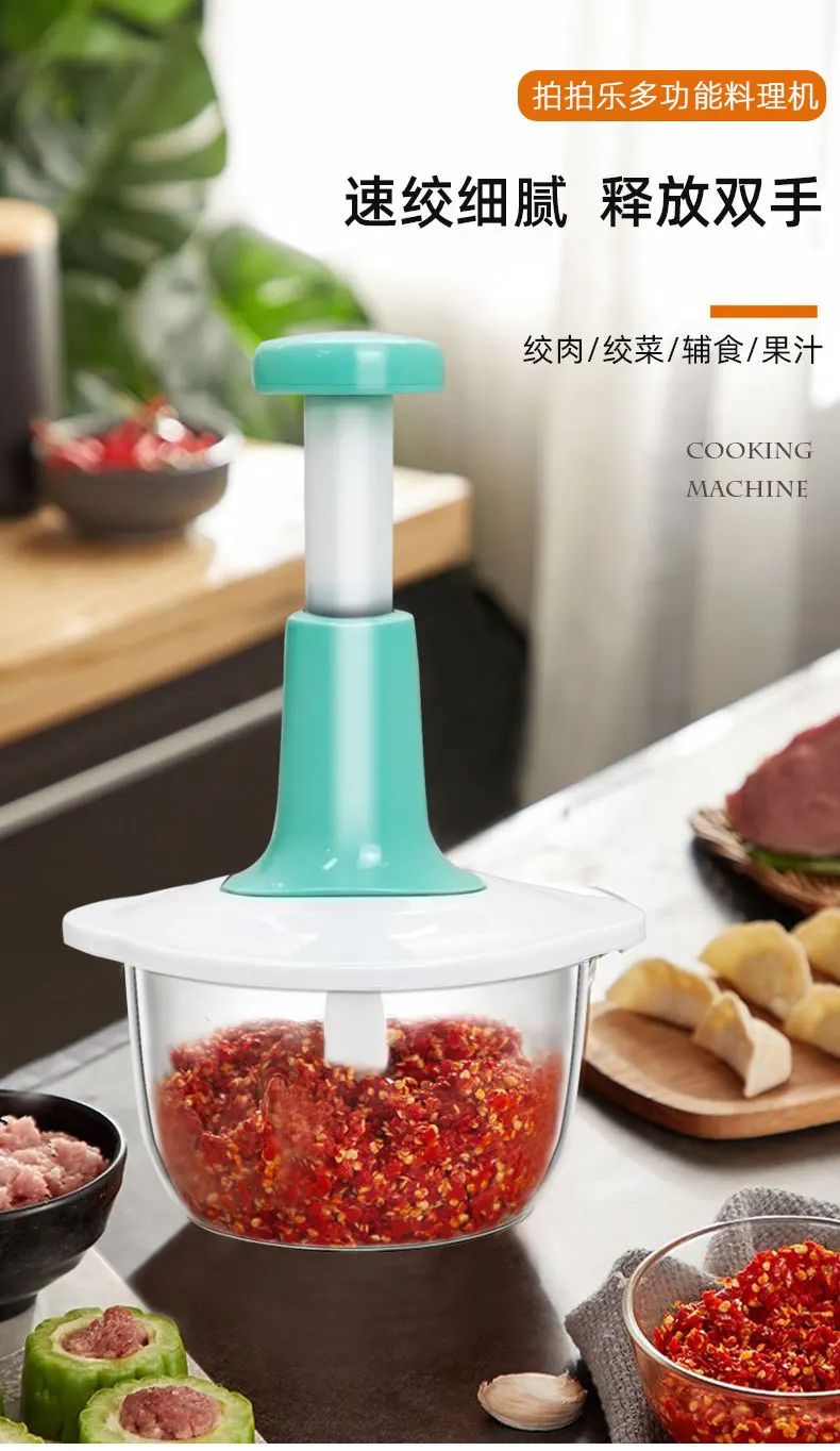 Manual Vegetable Grinder Press Type Household Garlic Meat Cutter Grinders  Whisk Stirre Kitchen Multifunction Food Processor Tool