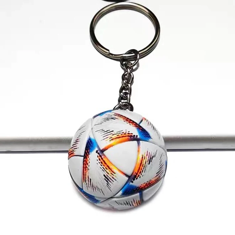 2022 Qatar Cheap Hot Sale Soccer Key Ring Metal Car Keyholder Football