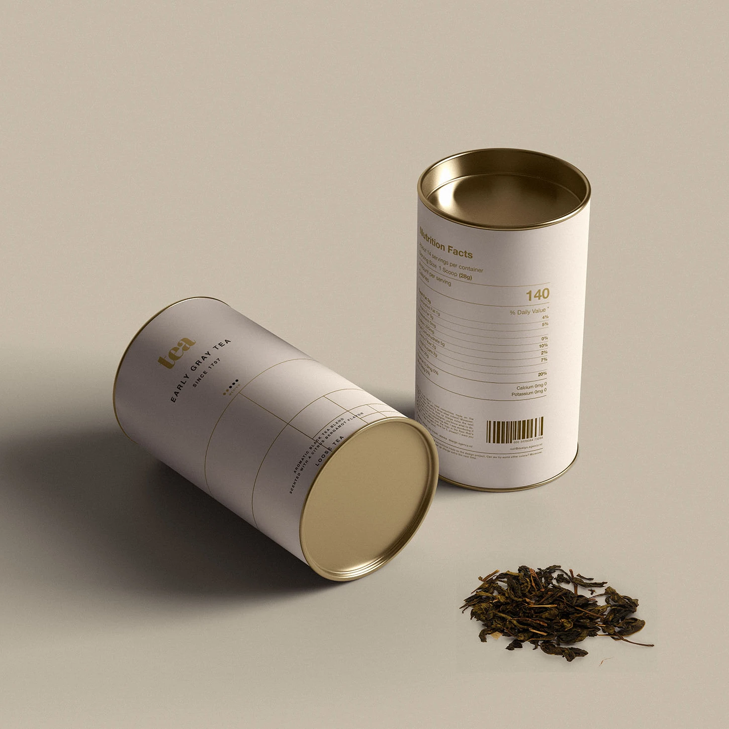 Custom Food Cylinder Box Packaging Tin Can Metal sealed Tin Box Tea Packaging Cylinder Aluminium Tin Cylinder Packaging