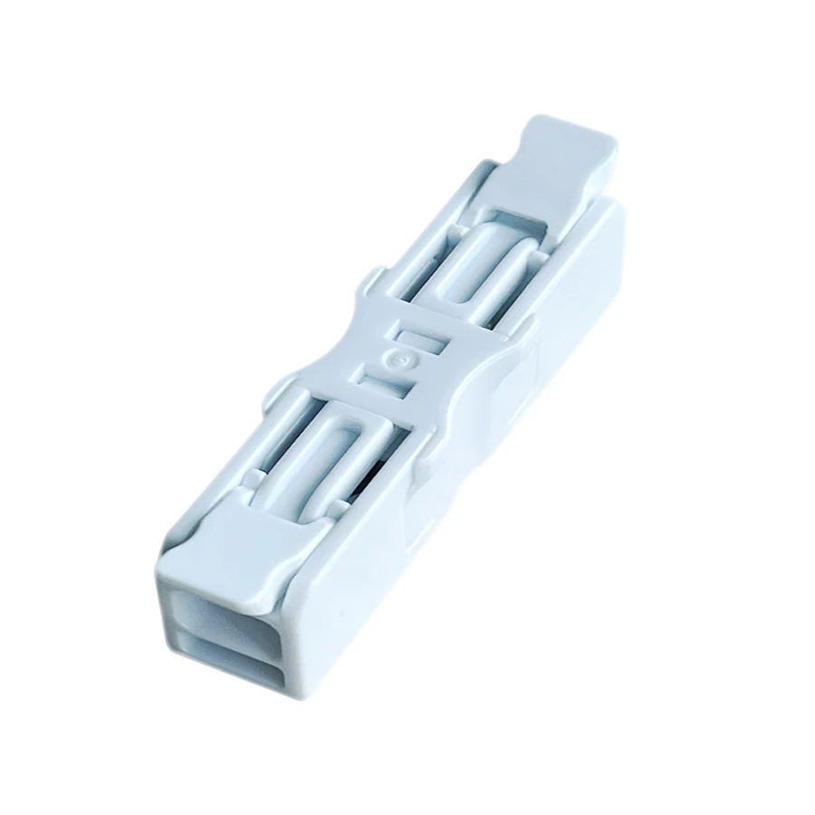 White Color  1 Pin Quick Compact Lever Wire Connector for Wiring 2-4 Mm2