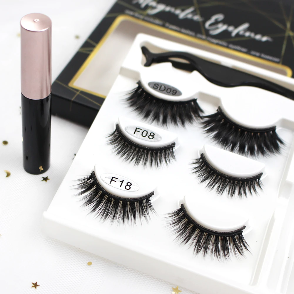 Private Label Wholesale Natural 3d Lashes With Invisible Band