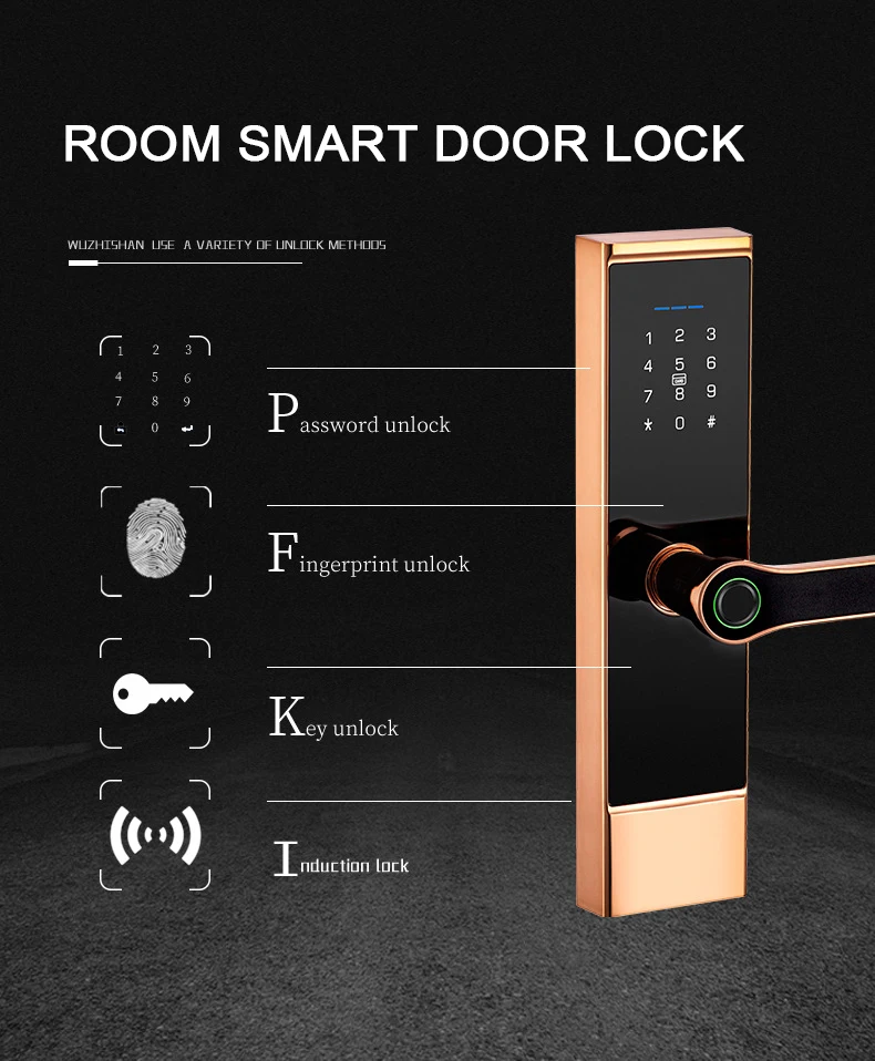 Remotely Phone Control Automatic Door Lock Slim Tuya Door Lock Anti