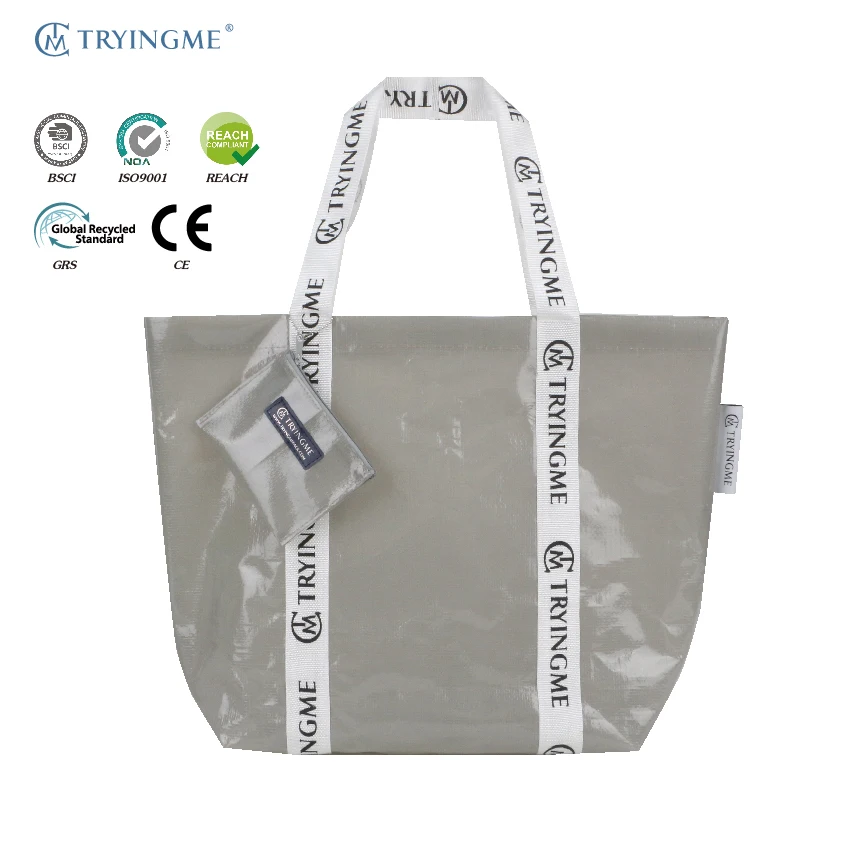 New Arrival Custom Large Shopping Bag Reusable Recyclable PP Materials PP Woven Fabric Printed Pattern Logo for Daily Use Gifts