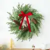 40cm christmas bell wreath-drape pe leaf