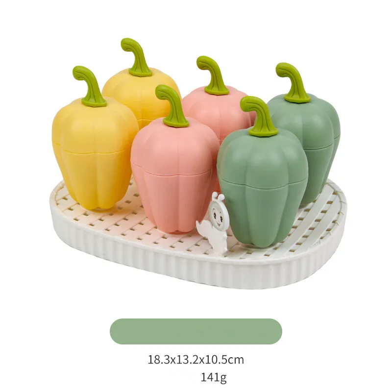 YDS Homemade Silicone Popsicle Maker Kid Easy Release Ice Mold Mini Popsicle Mold 4 Cavities Reusable Cartoon DIY Ice Pop Molds