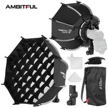 AMBITFUL PF30 30cm PF40 SE Camera Flash Mini for Portable Octagon Umbrella Honeycomb Grid Plastic TT520II AD200PRO