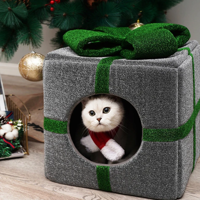 christmas cat bed