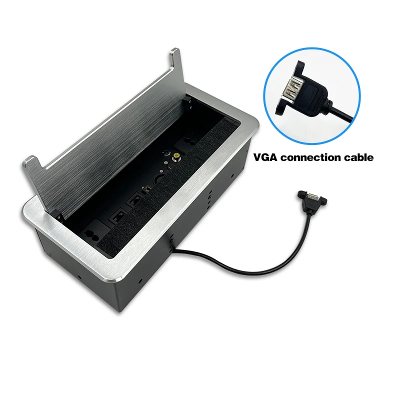 Flip Cover Socket Desktop Electrical Power Socket Universal Conference Furniture Tabletop Power Socket Outlet Box