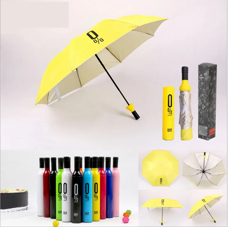 LS Promotional Cheap Umbrella Customized Deco Wine Bottle Umbrella