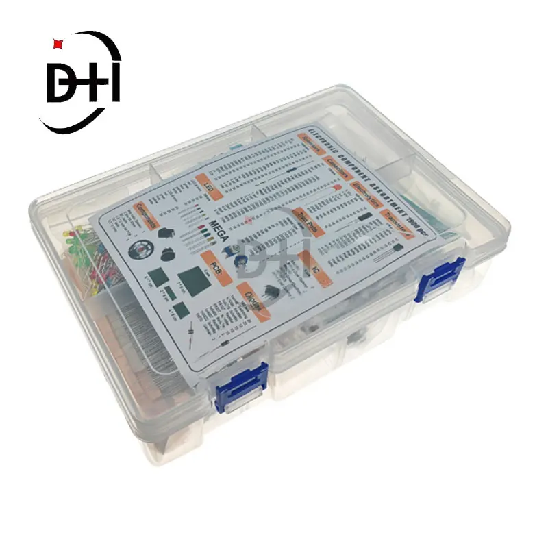 1900pcs Electronic Components Kit for Arduino Ultimate Edition  Common Capacitors Resistors T0-92 LED Transistors PCB Board