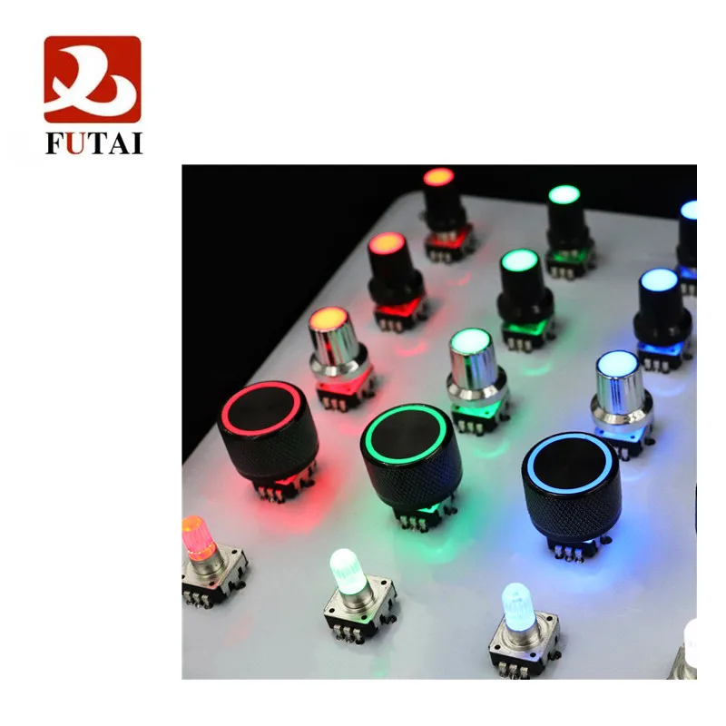 LED Encoder  RGB EC12 RE12 Audio Encoder Coding 5Pin 24 Position With Push Button Switch