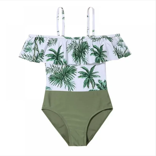 Custom Design Swimsuit Child Recycle Reversible One Piece Beachwear Girl Kid Surf Rash Guard Plus Size
