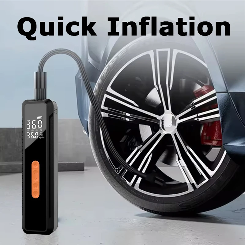Fast Inflation Pump 150PSI Rechargeable Air Compressor Pump Electric Car Inflator Digital Screen Air Pump Cordless Tire Inflator