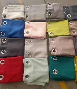 Customized Removable Nature Blackout Curtain Jacquard Solid Color Window Curtains for the Living Room