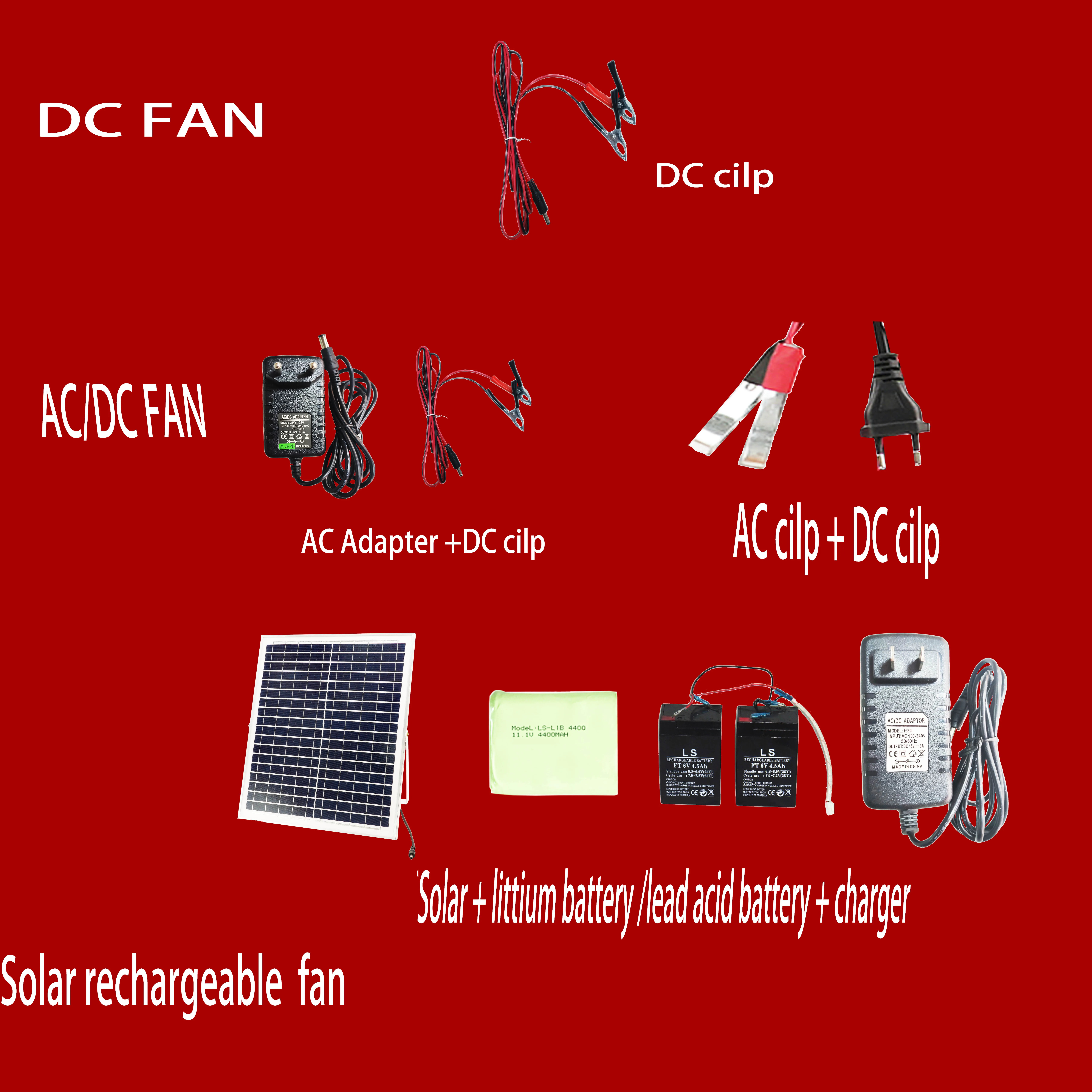 Wall Fan, 16/18'', 12V, Solar, Copper - detail 18