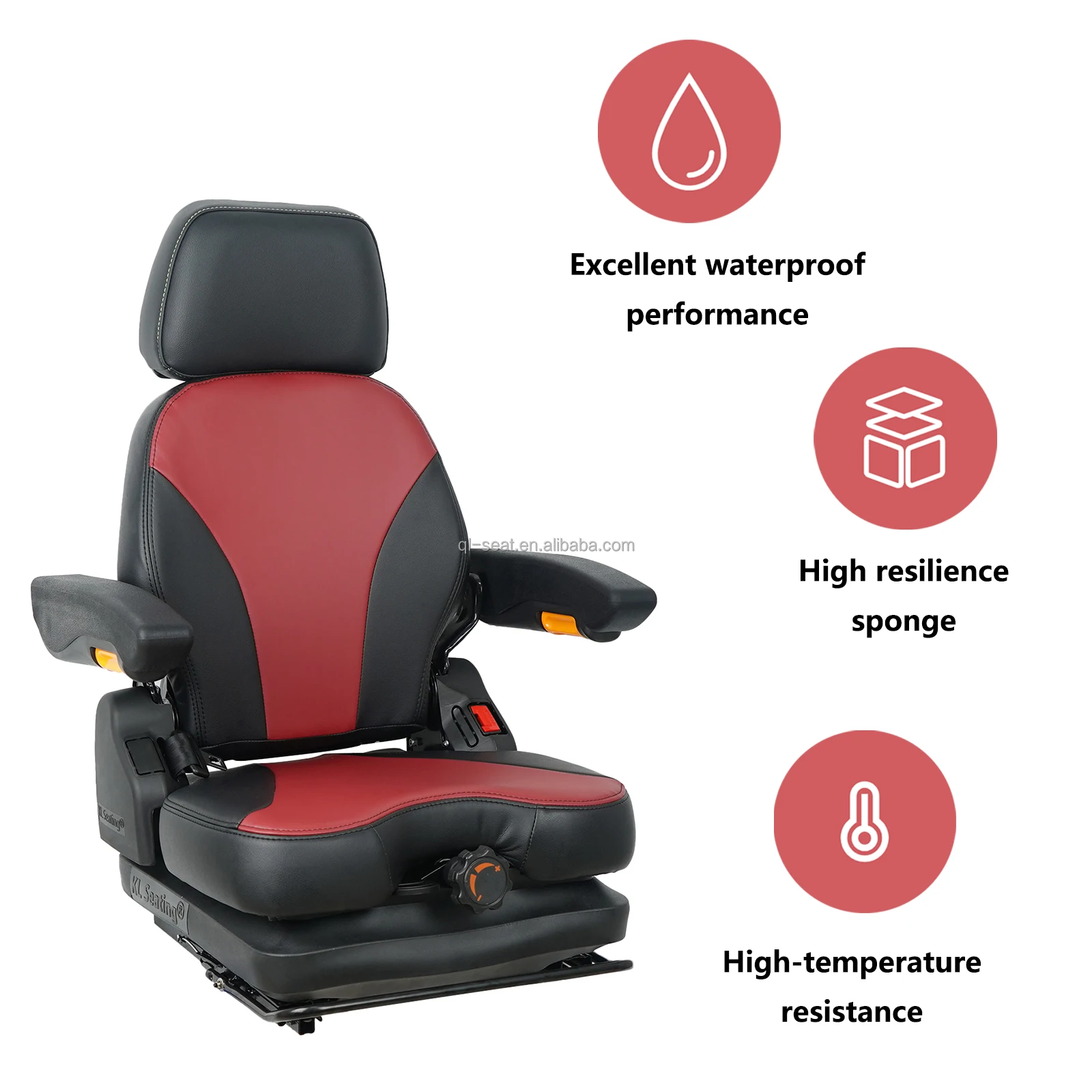 Universal Tractor Seat Suspension Fold Down Forklift Seat For Tractor