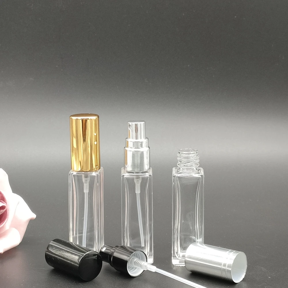 Wholesale Refillable 4ml 5ml 6ml 10ml Mini square Perfume Spray