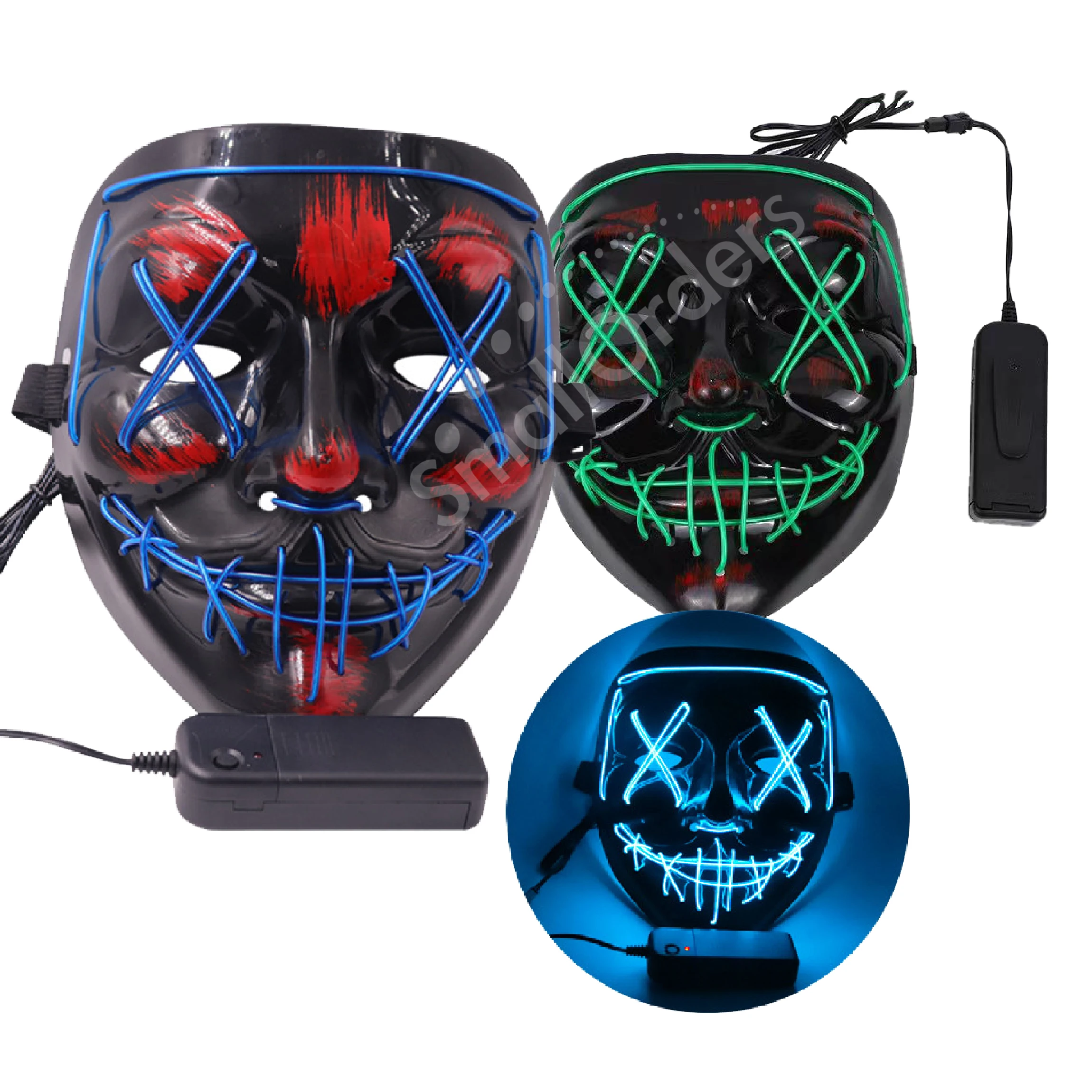 Party Halloween Festive Electronic LED Light Masks