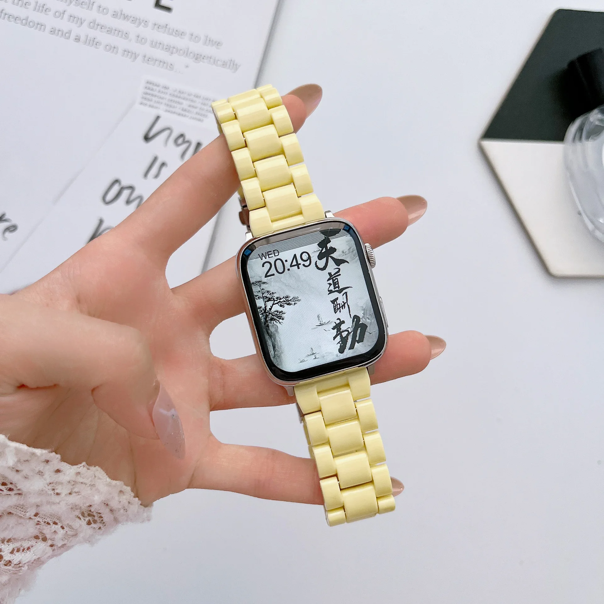 Resin Watchband Apple Watch, Apple Watch Resin Chain Strap