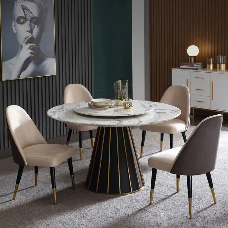 High End Square Dinning Table Sets Chairs Dining Room Furniture