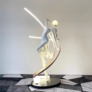 High Quality Hotel Luxury Creative Dance Goddess Corner Standing Light Modern Minimalist Designer Art Decoration Led Floor Lamp