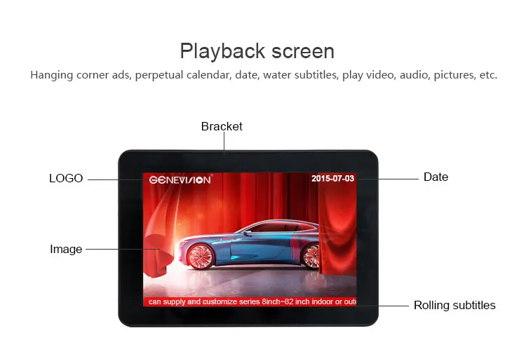 10.1 Inch Taxi Headrest Android 4G Wifi Advertising Tablet Taxi Lcd Advertising Display Screen With CMS Cloud Server