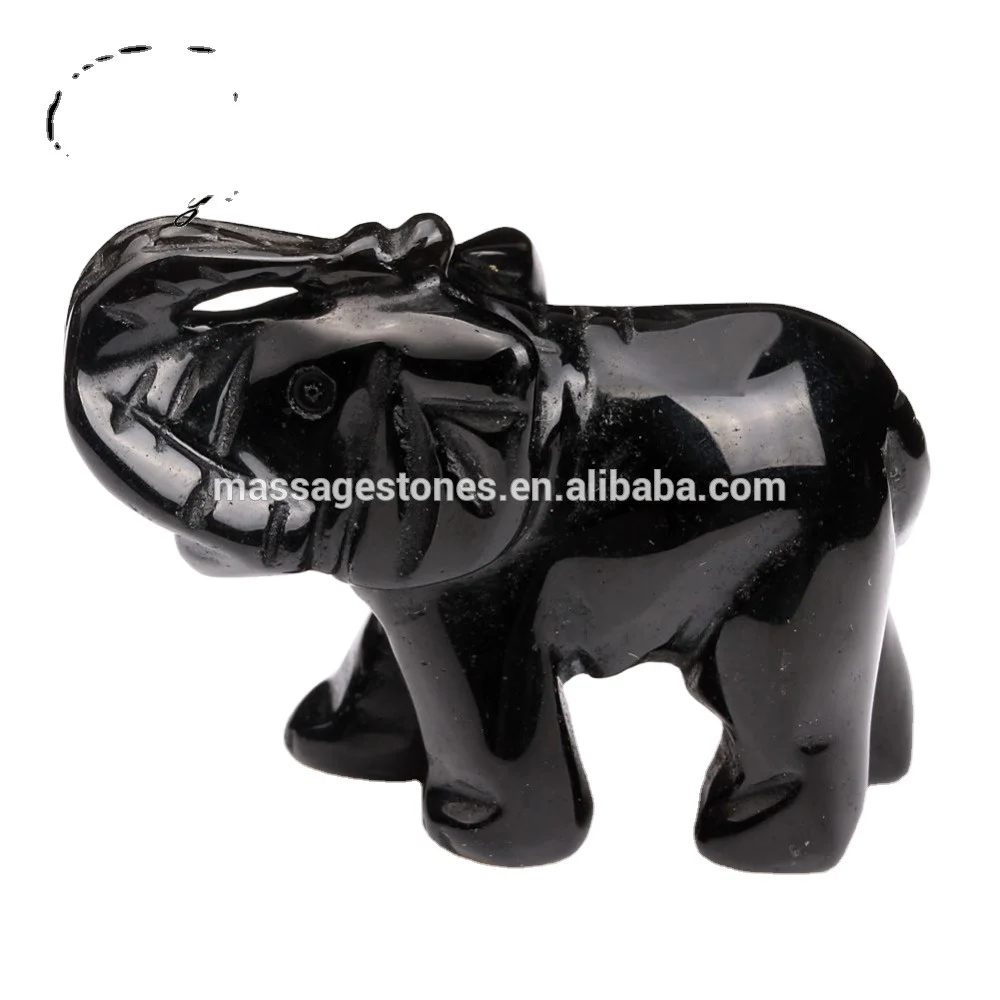 Bulk Gemstone Animal Carving Black Obsidian Elephant Figurine - Buy Onyx  Animal Figurines,Animal Carving,Elephant Figurine Product on 