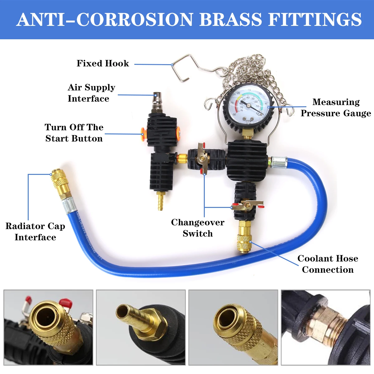 Universal Radiator Cooling System Vacuum Purge & Refill Kit 4pcs Vacuum ...