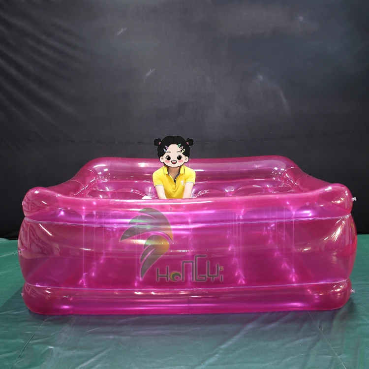 Custom PVC Inflatable Bed - Pink Mattress for Parties