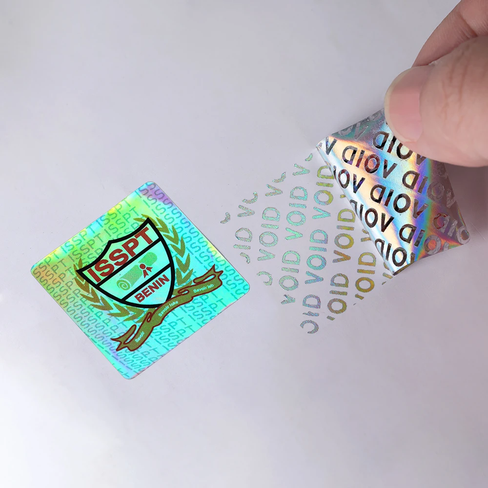 Customized Printing Tamper Evident Anti Counterfeiting Hologram Stickers Tamper Void