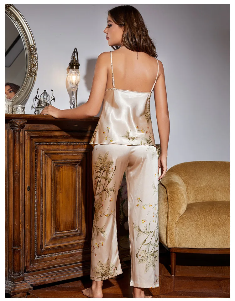 Neuheiten Pyjama Sexys Nachtwäsche Satin Pyjamas Damen Erotische Nachtwäsche Pama Sets Für Frauen Seide Pamas636_voghion.com