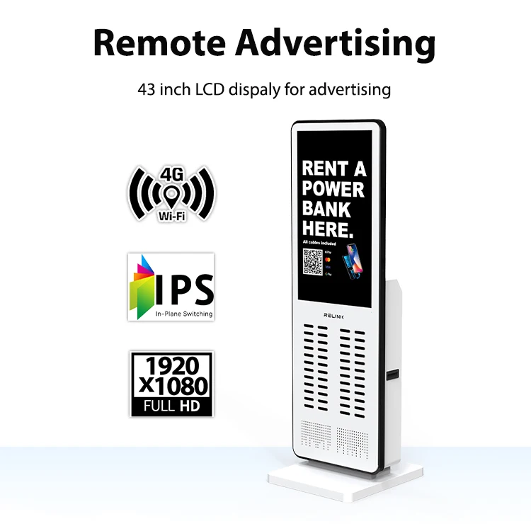 Advertising Portable Charger Power Bank Rental Sharing Powerbank Charging  Dock Station Outdoor Charging Power Bank Sharing