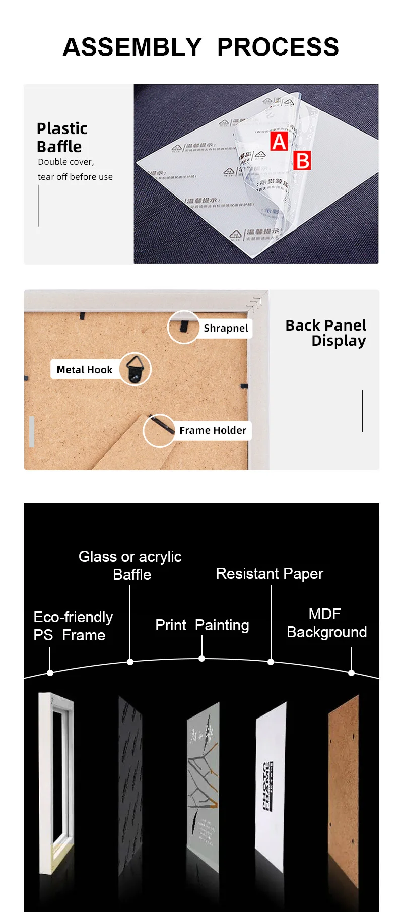 Wood Handprint Baby Footprint Frame And Photo Frame Kit My First Year ...