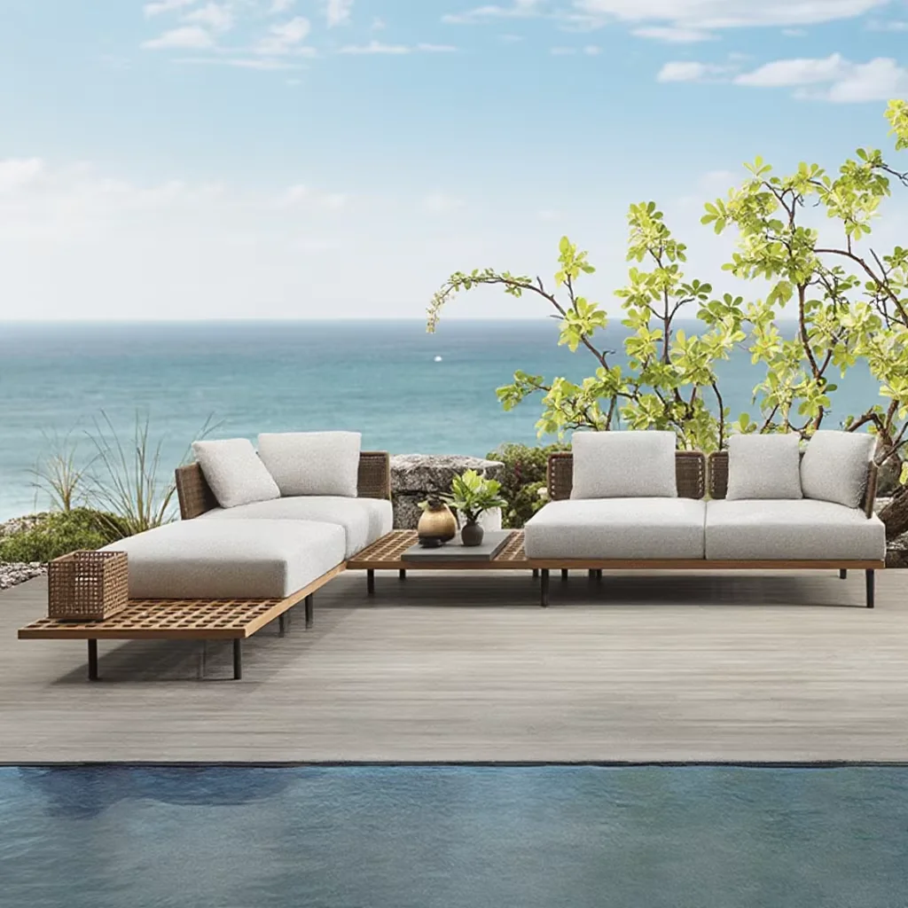 Rattan Sofa Customizable Outdoor Sectional Rattan Outdoor Sofa Set