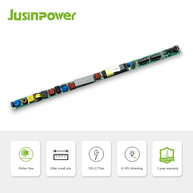 Factory Flicker Free Constant Current Dimmable 40W Linear Light Internal Driver Panel Light Internal 0 10v Dimmable Tube Driver