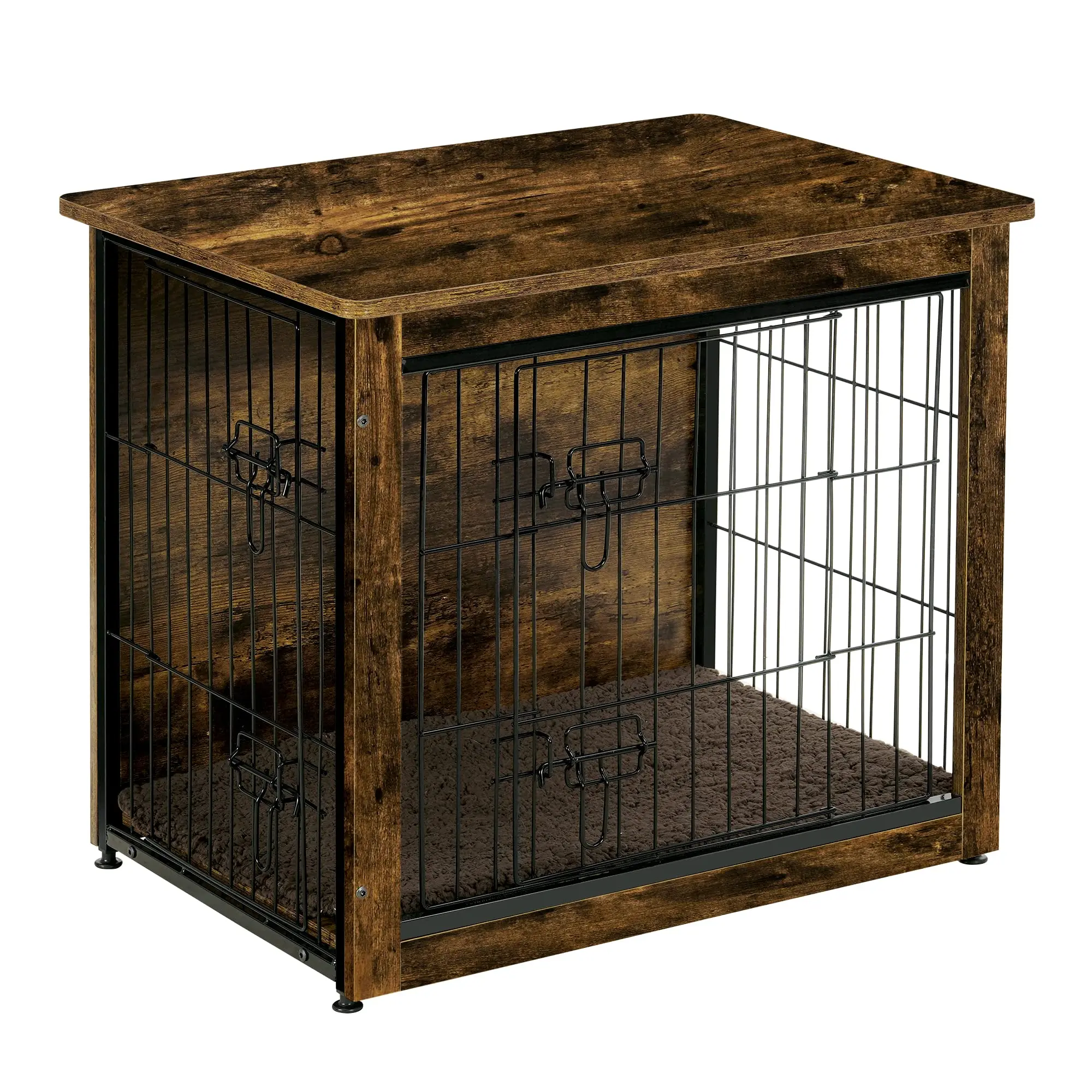 wood and wire dog crate