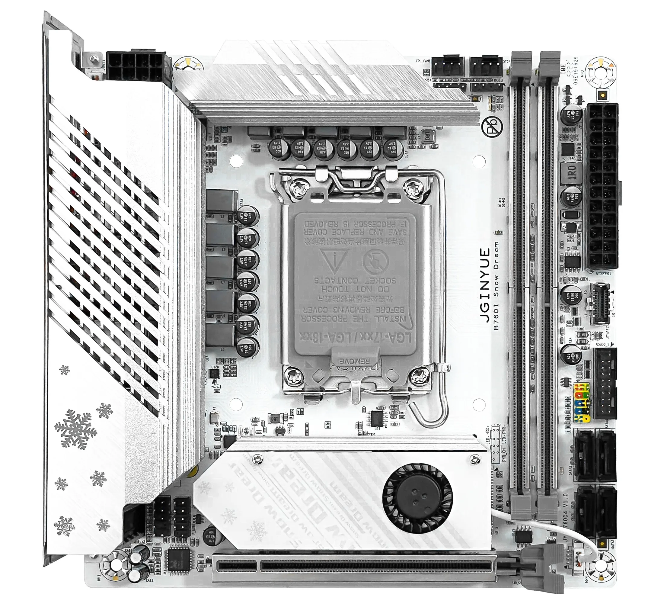JGINYUE B760I Snow Dream D4 ITX Motherboards Suporta LGA 1700 12ª