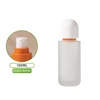 Flacon givré 100 ml - lotion orange + couvercle blanc Yunshang