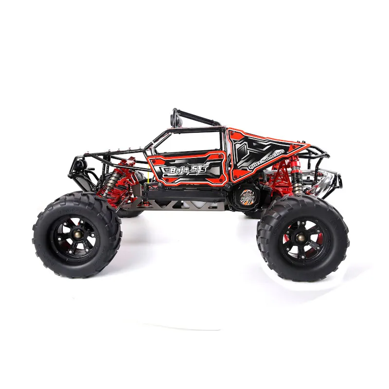 1/5 Biggest ROVAN BAJA 5TS MAX Wideボディ隆起RCガソリンモンスタートラックオフロード45CCエンジンHPI  King Motor Compatible