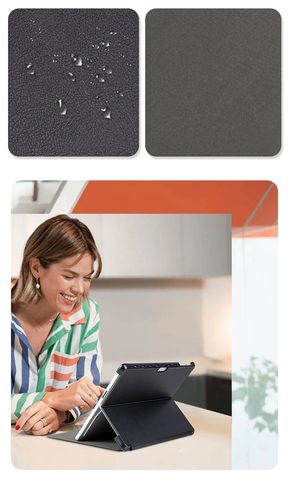 Pure Colour Tablet Case For Surface Pro 9 8 7 6 5 4 Go 3 2 With Hand Grip Strap Simple Business Anti Drop Scratch Pbk213 Laudtec manufacture