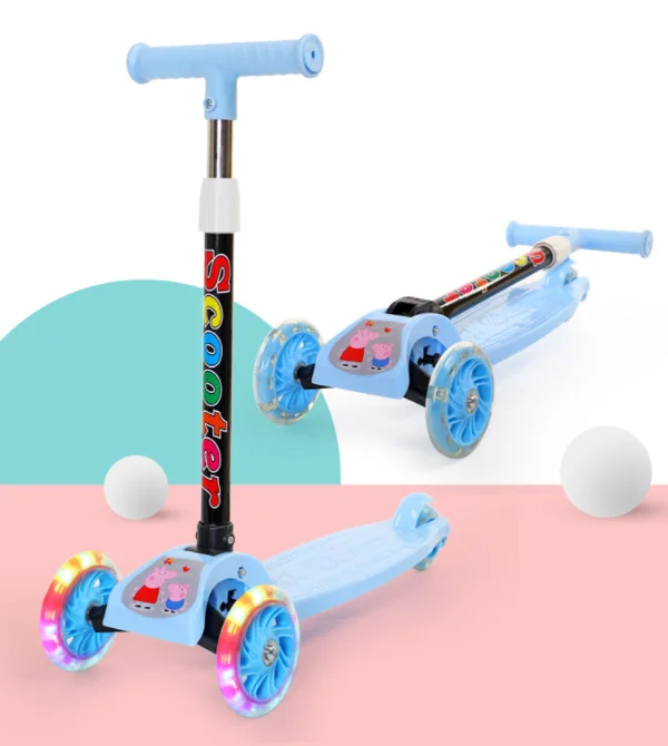 Hot Sale Scooter For Kids, Adjustable & Folding 3 Wheel Scooter, LED Light Up Wheels, For 2-8 Years Old, PACK OF 1, MULTICOLOR image