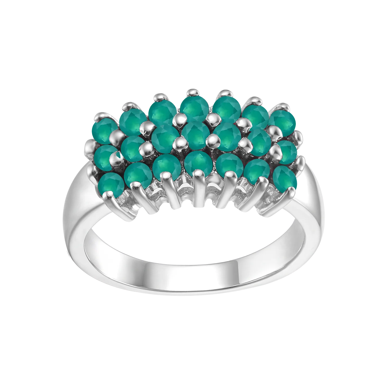 Stackable Agate Gemstone Ring 925 Sterling Silver - Main Image