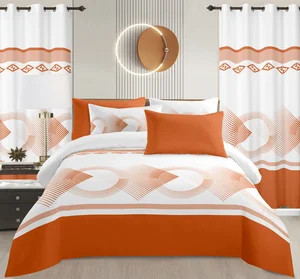 8pcs Sheet Set With Curtains King Size Bedding Fitted Sheet Ready to Ship Good Quality Bedding Set for Summer