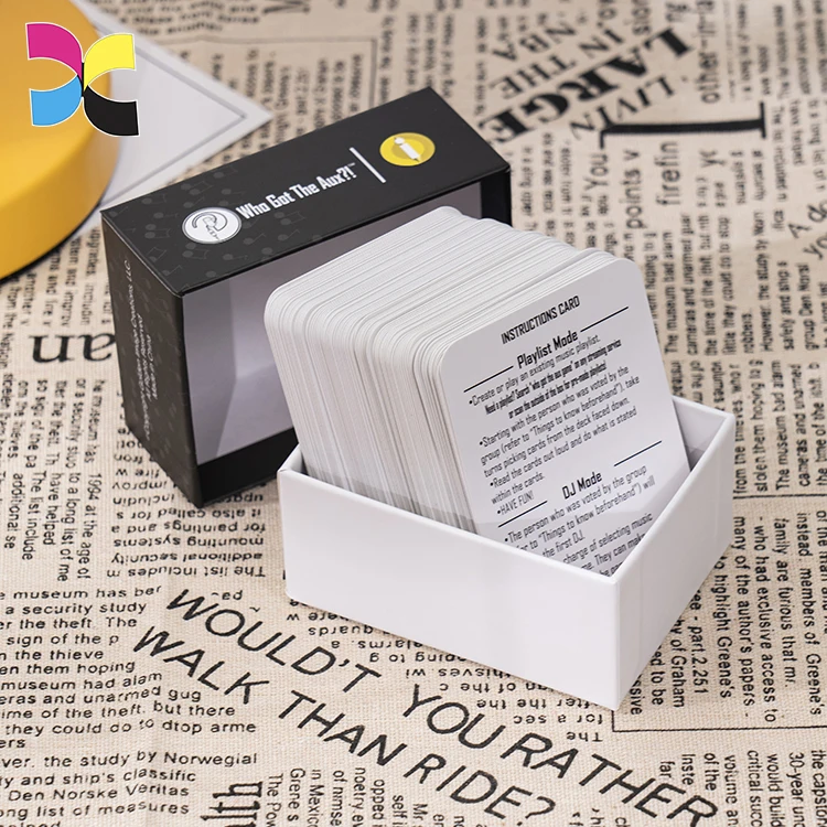 OEM Custom Printing Service High Quality Cardboard Box Flash Cards Printing Flash Playing Game Card for Adults